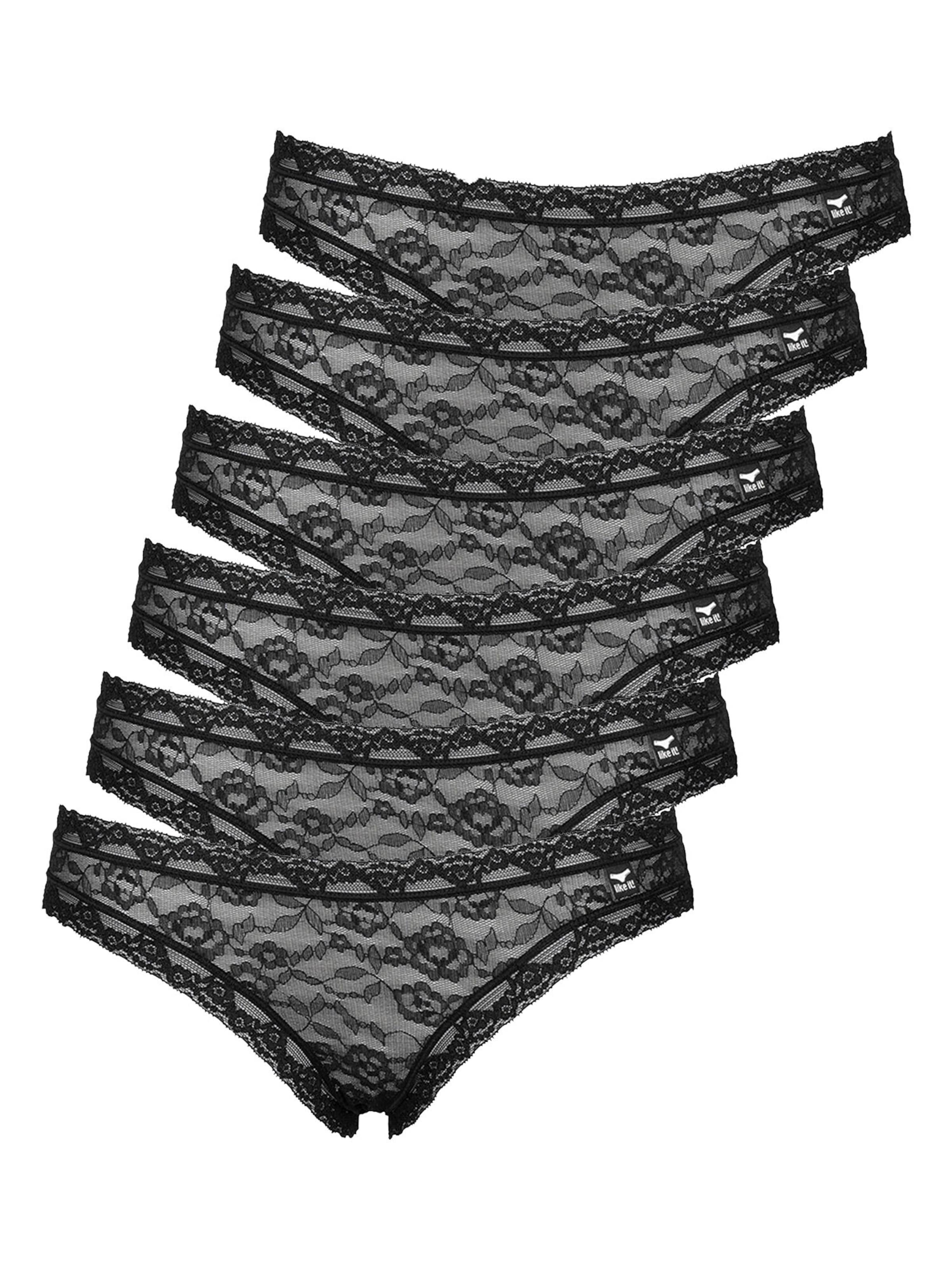 like it! Slip 'Lisa'‌‌‌‌‌‌‌‌‌‌ in Schwarz: Vorderseite