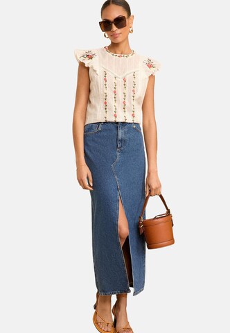 love & roses Bluse in Weiß: Vorderseite