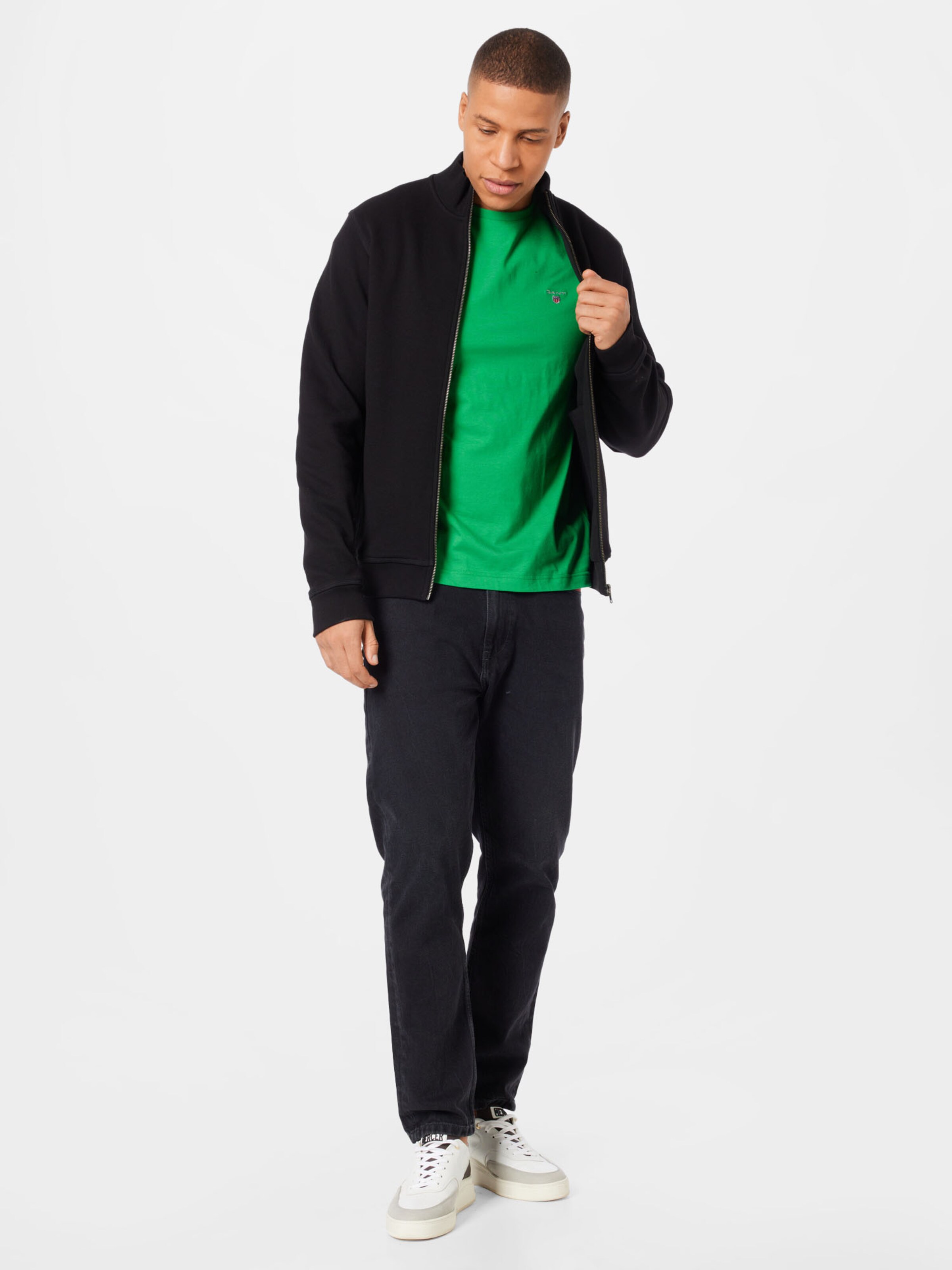 Männer Shirts GANT T-Shirt in Grün - IC75673 Männer Shirts GANT T-Shirt in Grün - IC75673