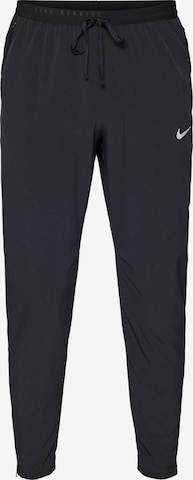 juoda NIKE Siaurėjantis Sportinės kelnės 'STRIDE': priekis