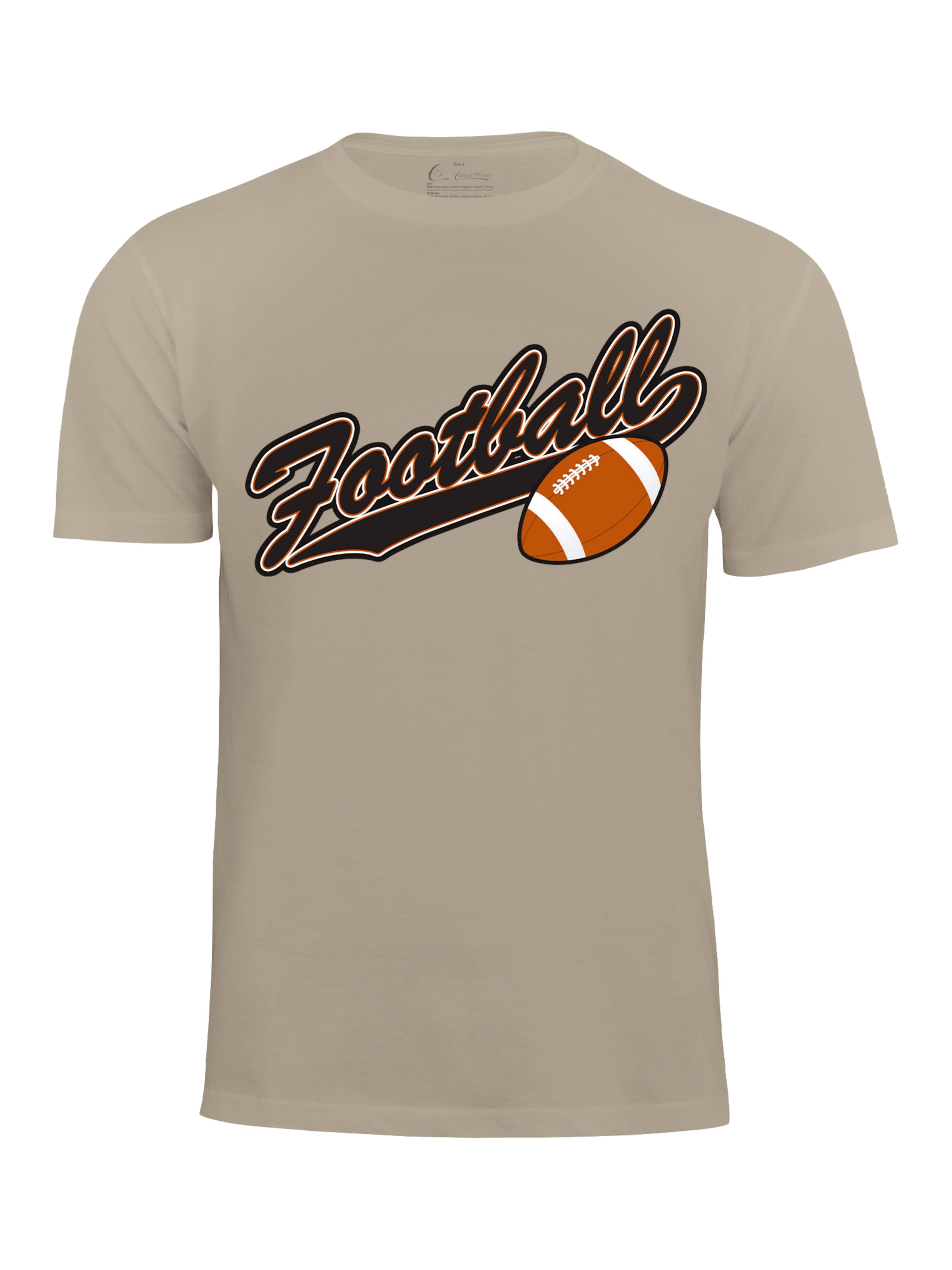 Cotton Prime Shirt 'American Football' in Beige: voorkant