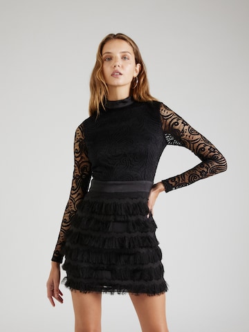 Misspap Cocktail Dress in Black: front