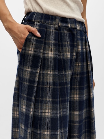 Wide leg Pantaloni cutați 'OBJThelma' de la OBJECT pe albastru