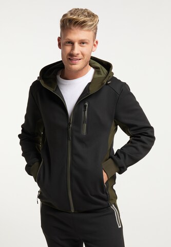 Mo SPORTS Zip-Up Hoodie in Black: front