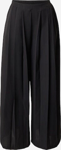 ABOUT YOU Широкий Брюки со складками 'Anian' в Черный: спереди
