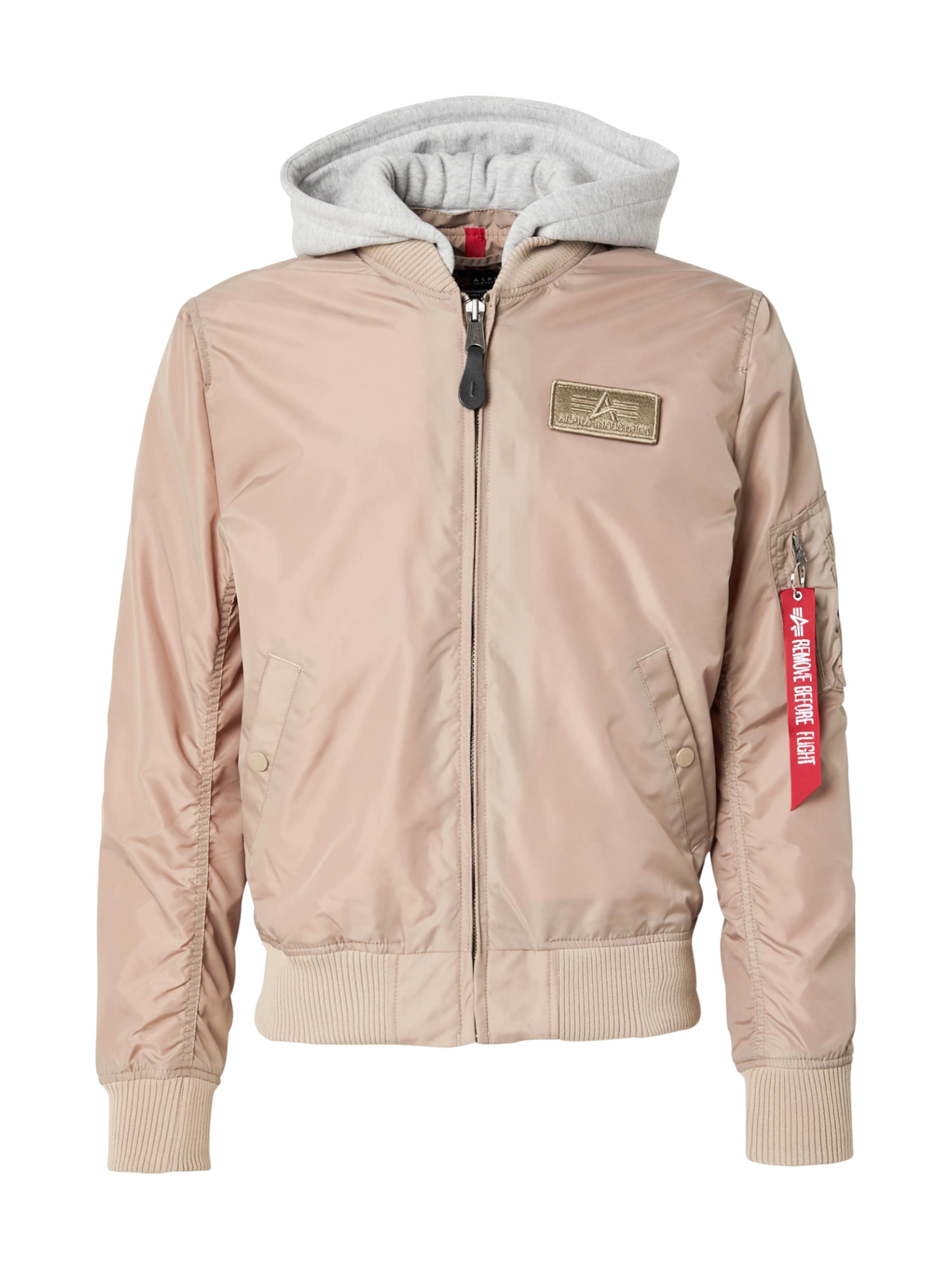 ALPHA INDUSTRIES Jacke 'MA-1' in Grau: Vorderseite