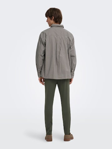 Only & Sons - Ajuste confortable Camisa 'ONSTHOMPSON' en marrón