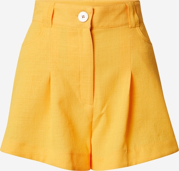 River Island Loose fit Pleat-Front Pants in Yellow: front