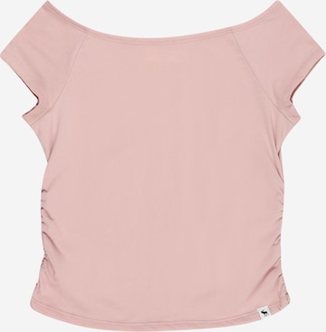 T-Shirt Abercrombie & Fitch en rose : devant