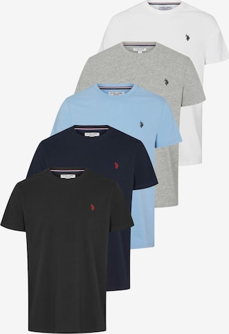 U.S. POLO ASSN. Tričko 'Arjun' – modrá: přední strana