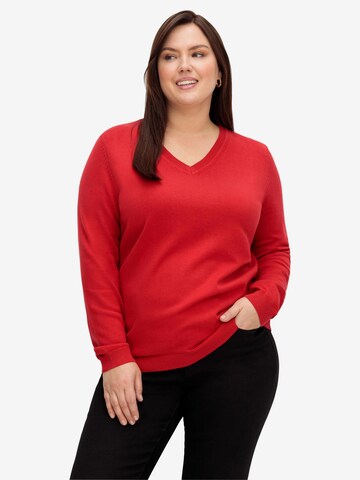 Pullover di SHEEGO in rosso: frontale