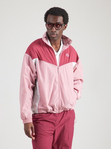 Sergio Tacchini Φθινοπωρινό και ανοιξιάτικο μπουφάν 'ISPICA TRACK' σε ροζ: μπροστά