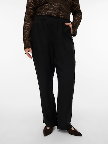 Vero Moda Curve Loose fit Trousers 'VMCOtea' in Black: front