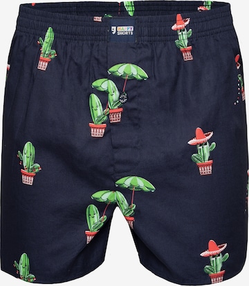 Happy Shorts Boxer ' Motive ' in Blau: Vorderseite
