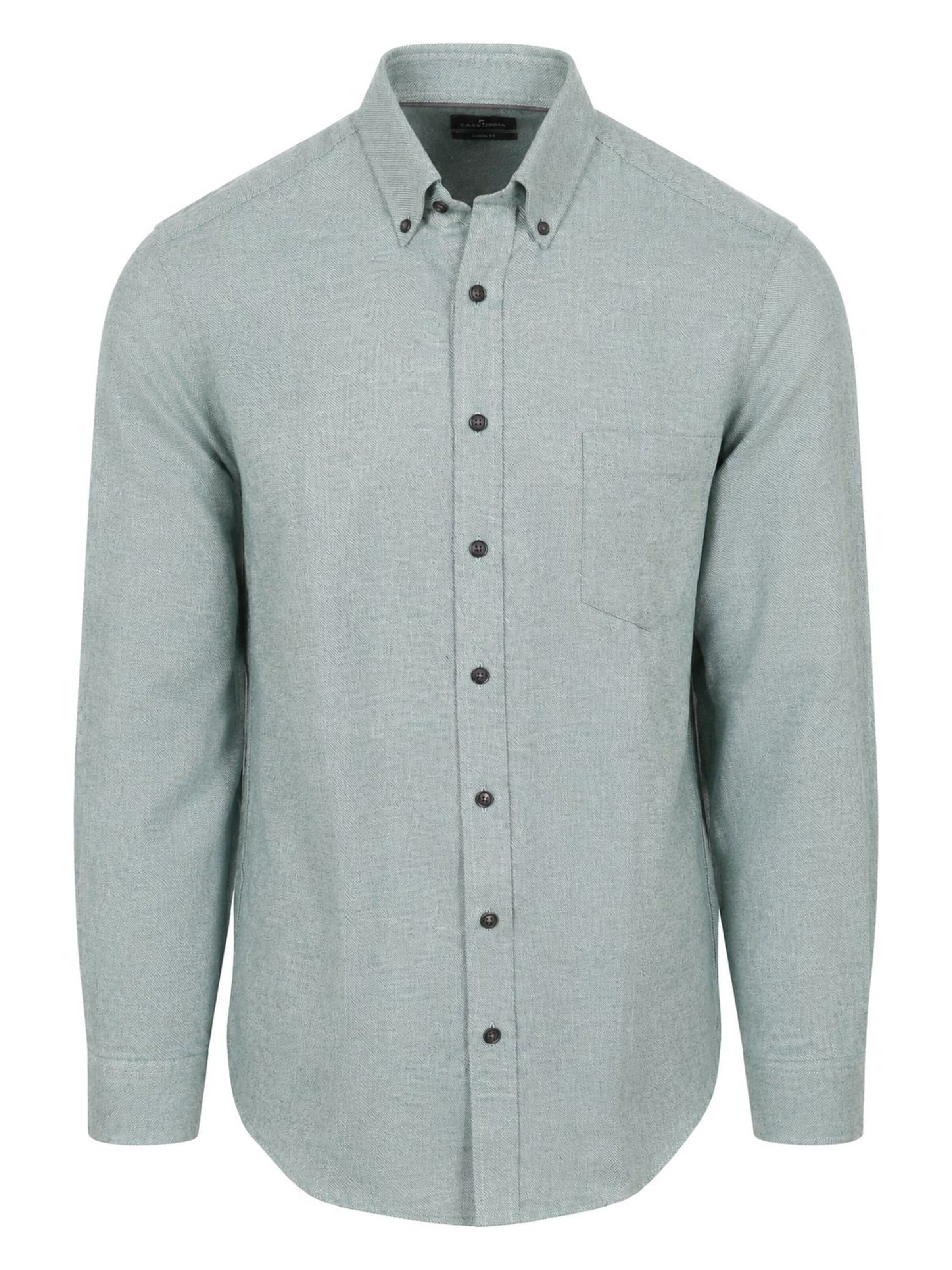 CASA MODA Regular fit Button Up Shirt in Green: front
