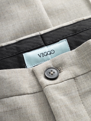 Coupe slim Pantalon à plis 'Ostfold' Viggo en gris