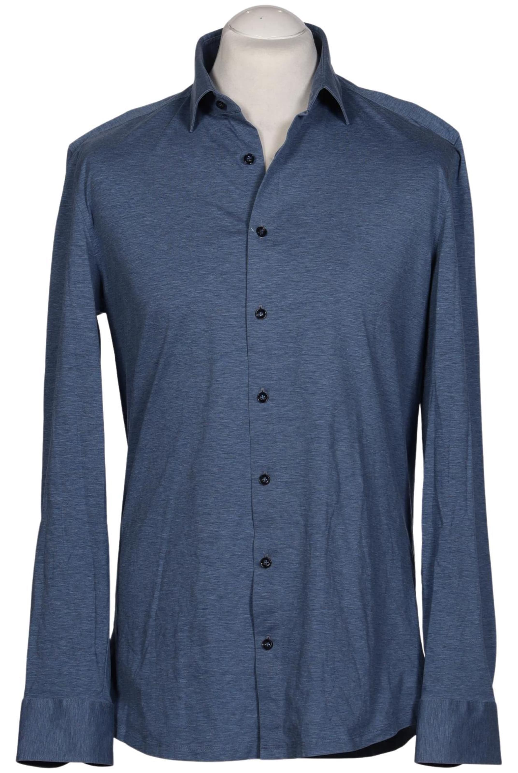 OLYMP Button Up Shirt in L in Blue: front