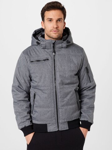 Hailys Men Winter Jacket 'Kevin' in Grey: front