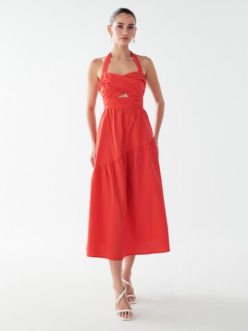 BWLDR Dress in Orange: front