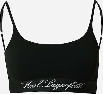 Karl Lagerfeld Bralette Bra in Black: front
