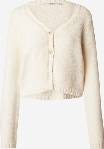 Cardigan Abercrombie & Fitch en beige : devant