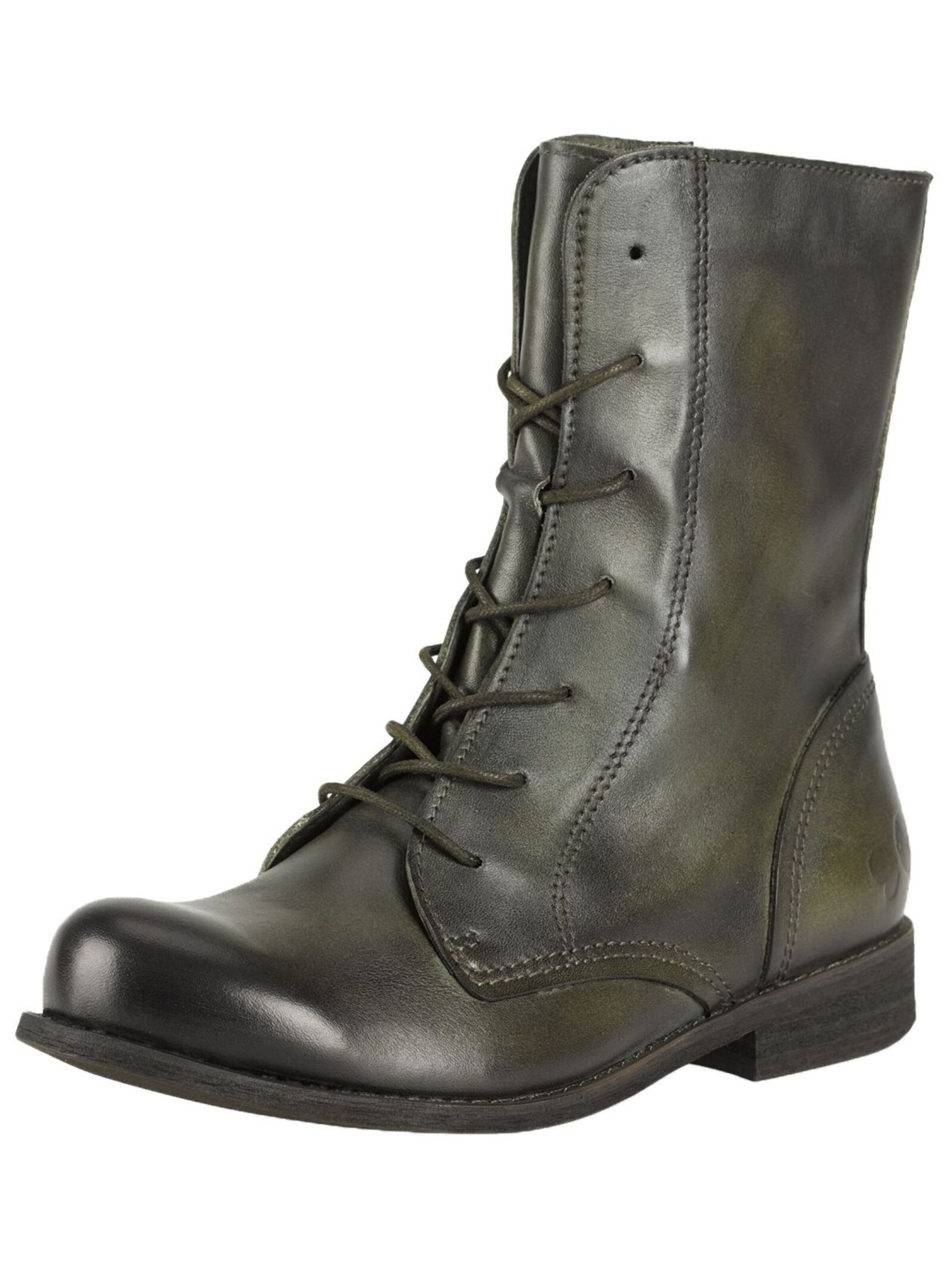 Felmini Wide Fit Schnürstiefelette in Grün: Vorderseite