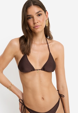 LSCN by LASCANA Треугольник Верх бикини 'Mix-Kini' в Коричневый: спереди