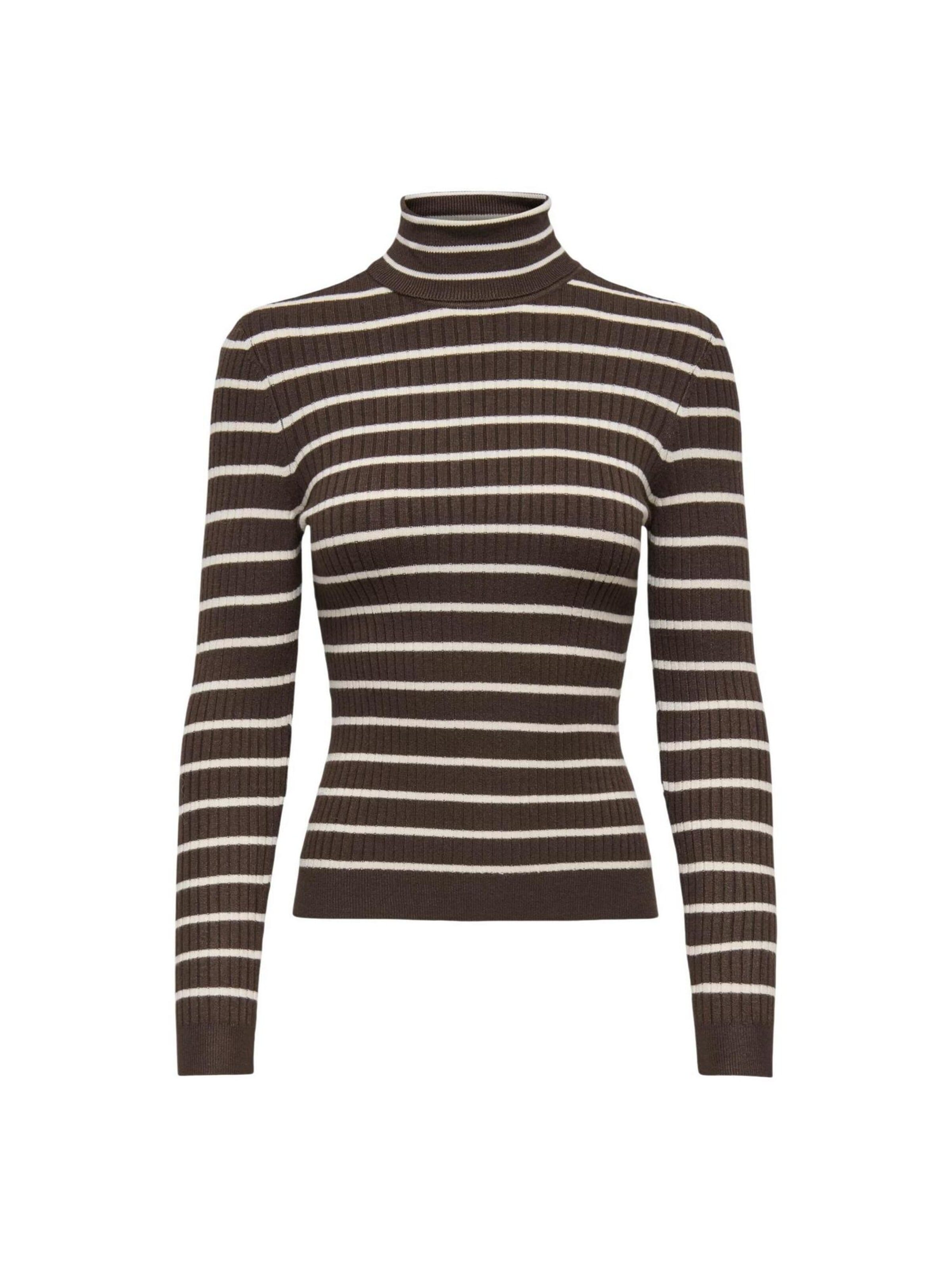 ONLY Kampsun 'ONLKAROL L/S ROLLNECK PULLOVER KNT NOO 15165075', värv pruun