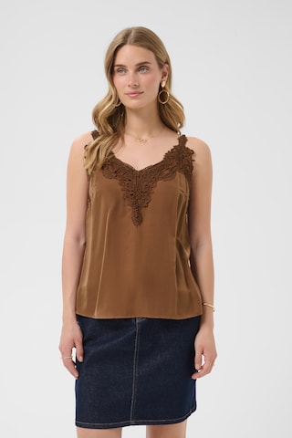 Cream Top 'CRANNA' w kolorze brązowy: przód