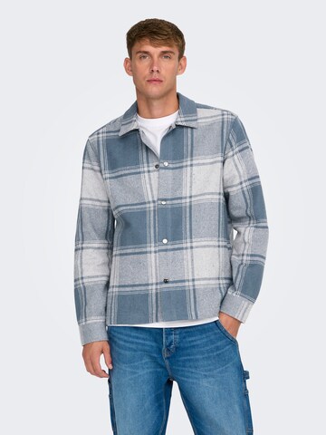 Only & Sons Regular fit Overhemd 'ONSMACE' in Blauw: voorkant