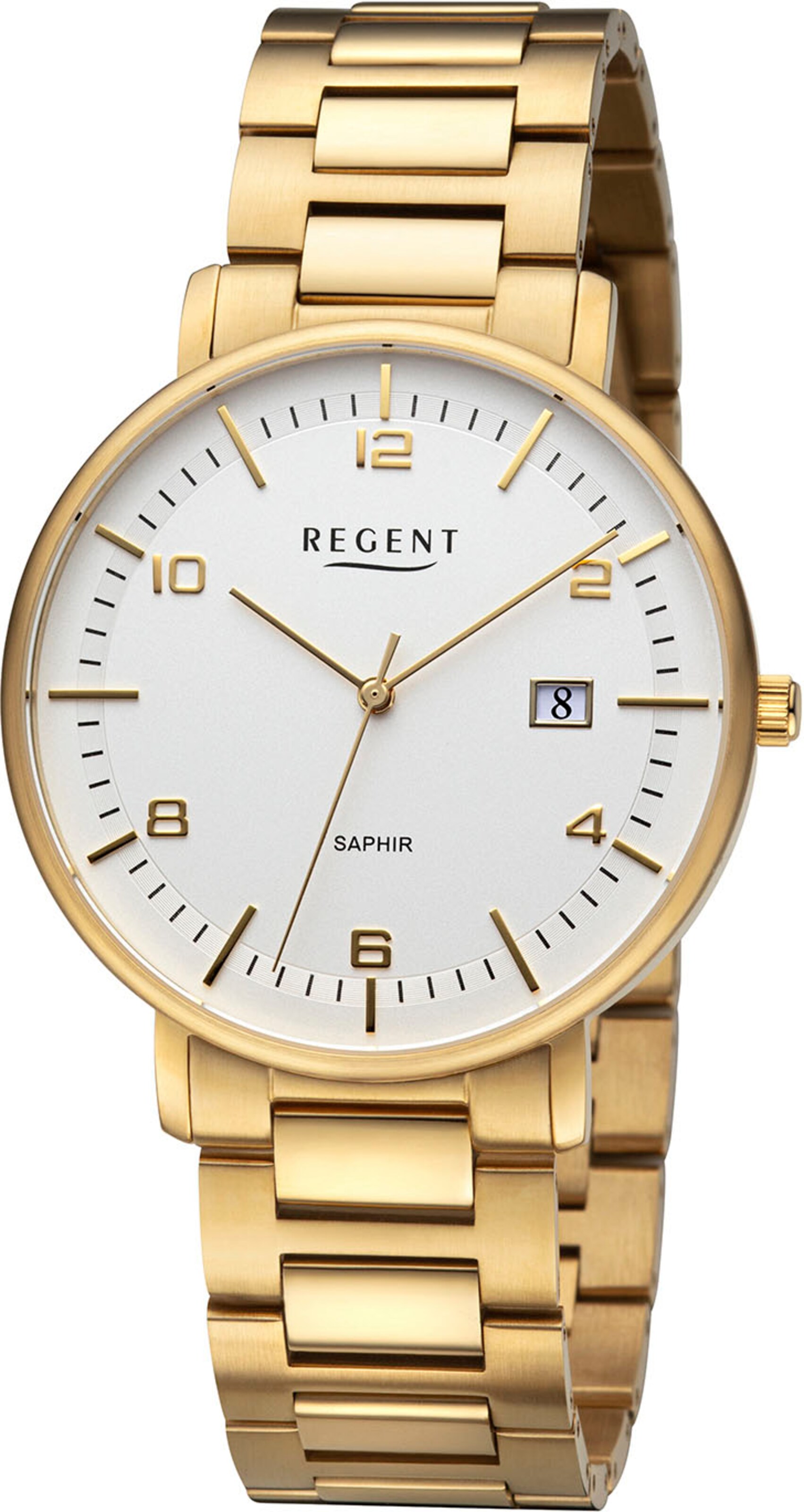 REGENT Analog Watch in Gold: front