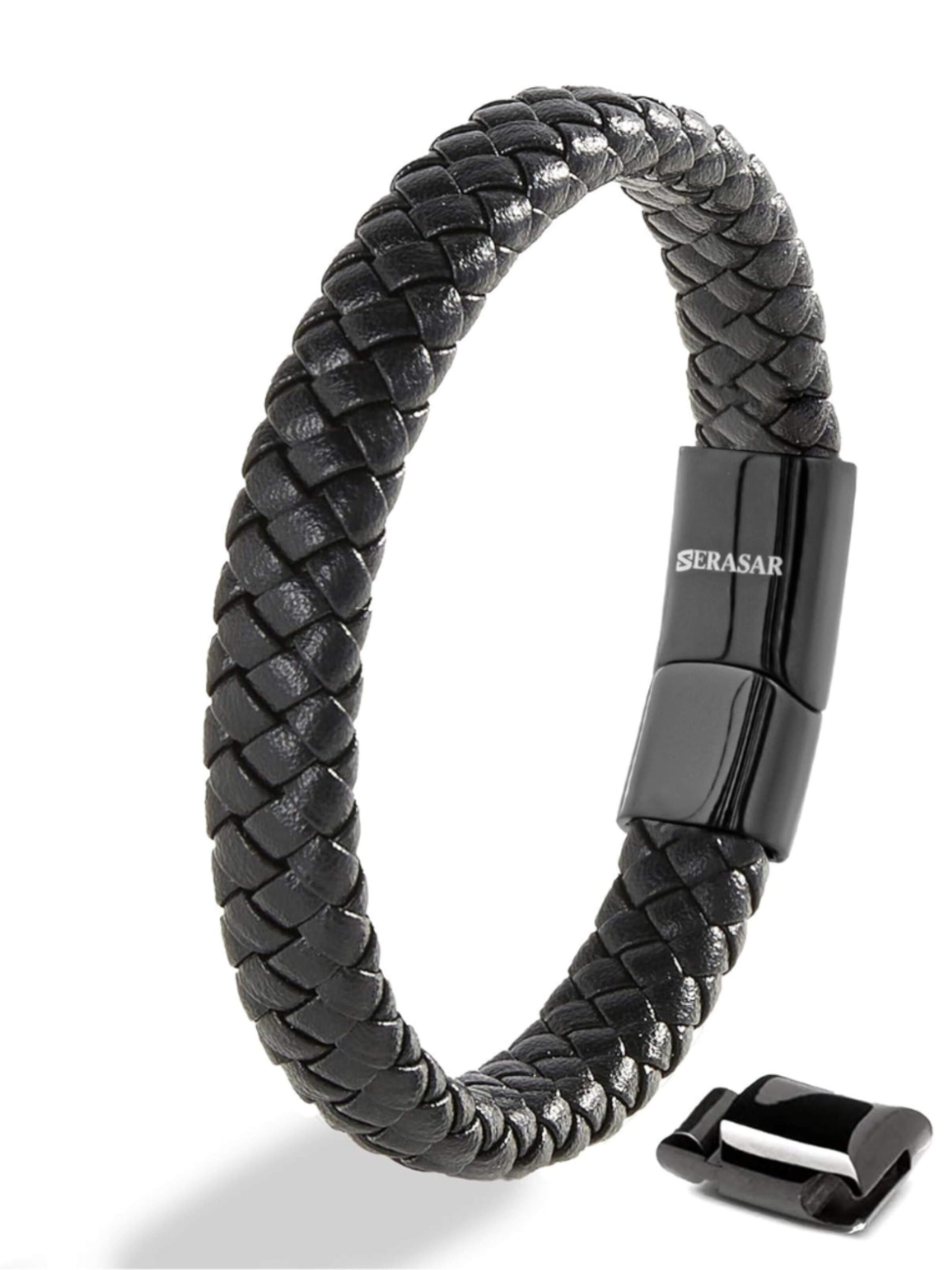 SERASAR Bracelet 'Steady' in Black: front