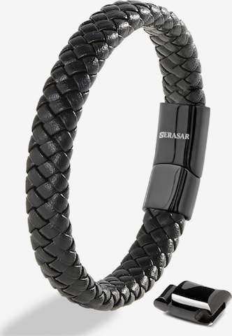 Braccialetto 'Steady' di SERASAR in nero: frontale