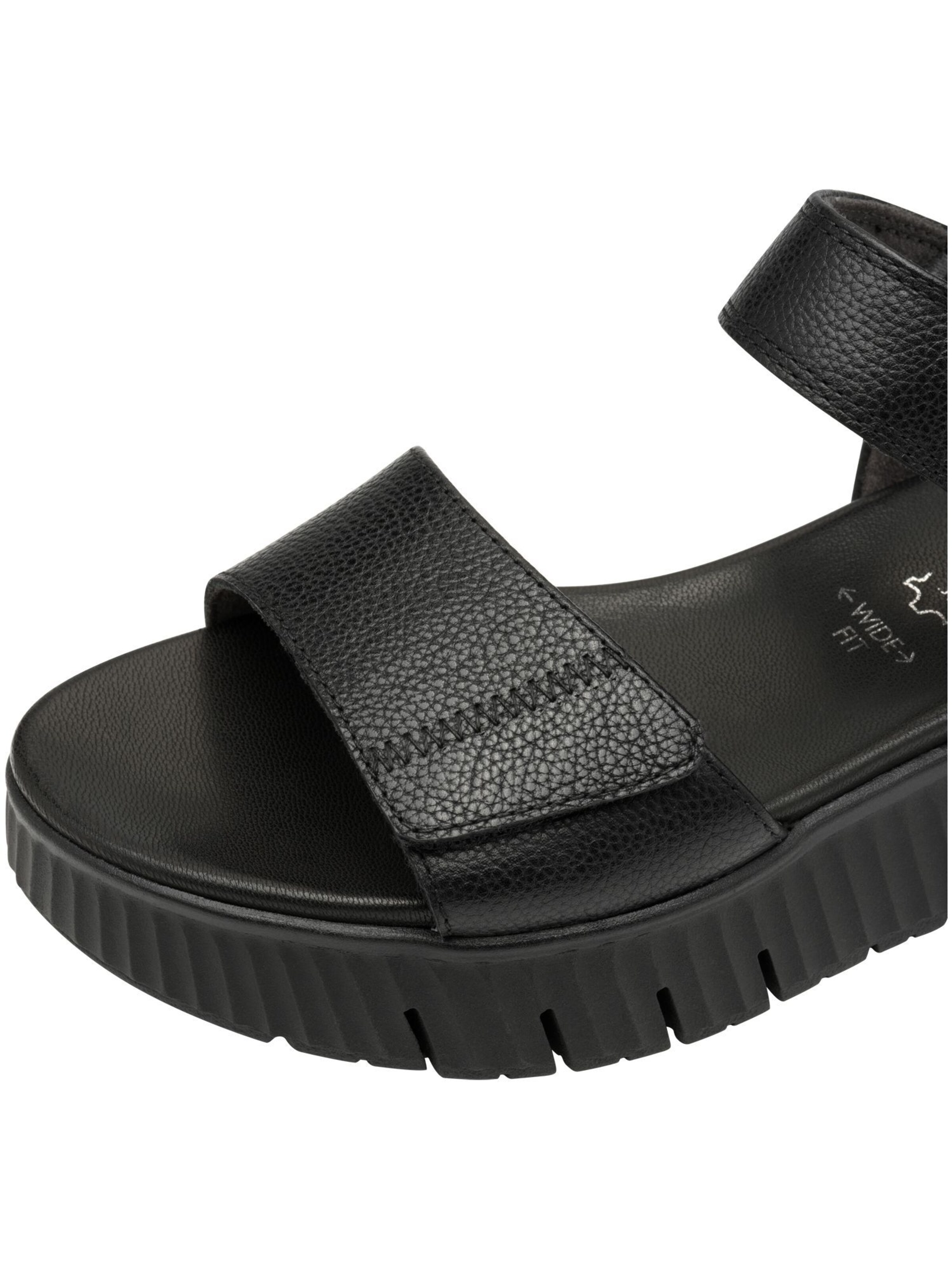 Tamaris Wide Fit Sandals in Black