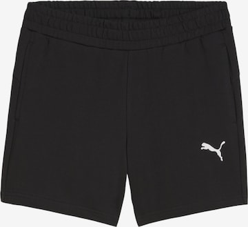 PUMA Regular Workout Pants 'teamGOAL' in Black: front