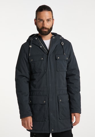 DreiMaster Vintage Winterparka in Blauw: voorkant