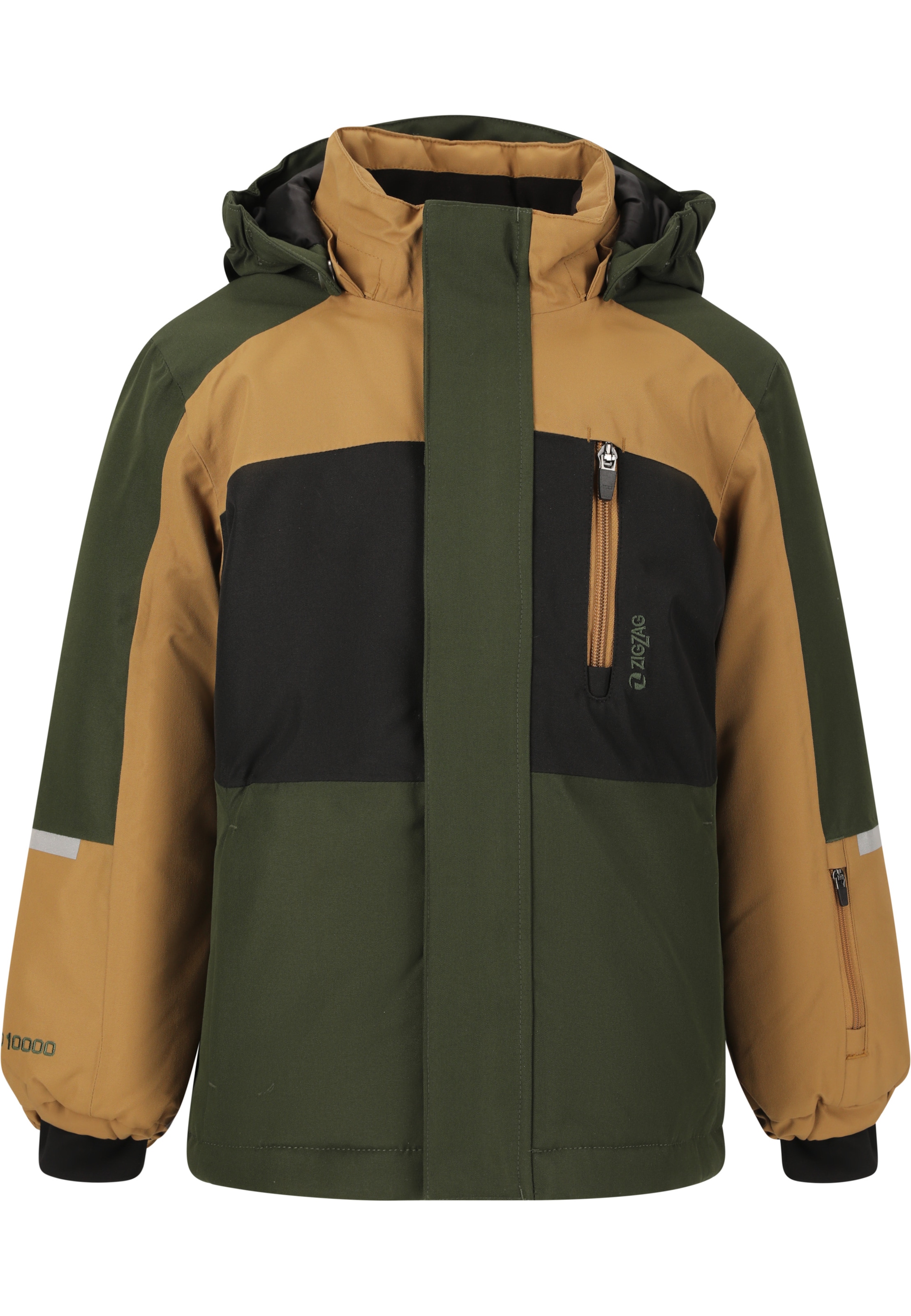 ZigZag Winter Jacket in Green: front