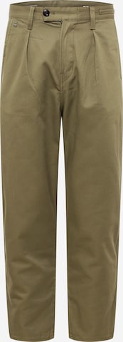 G-Star RAW Pleat-front trousers in Green: front