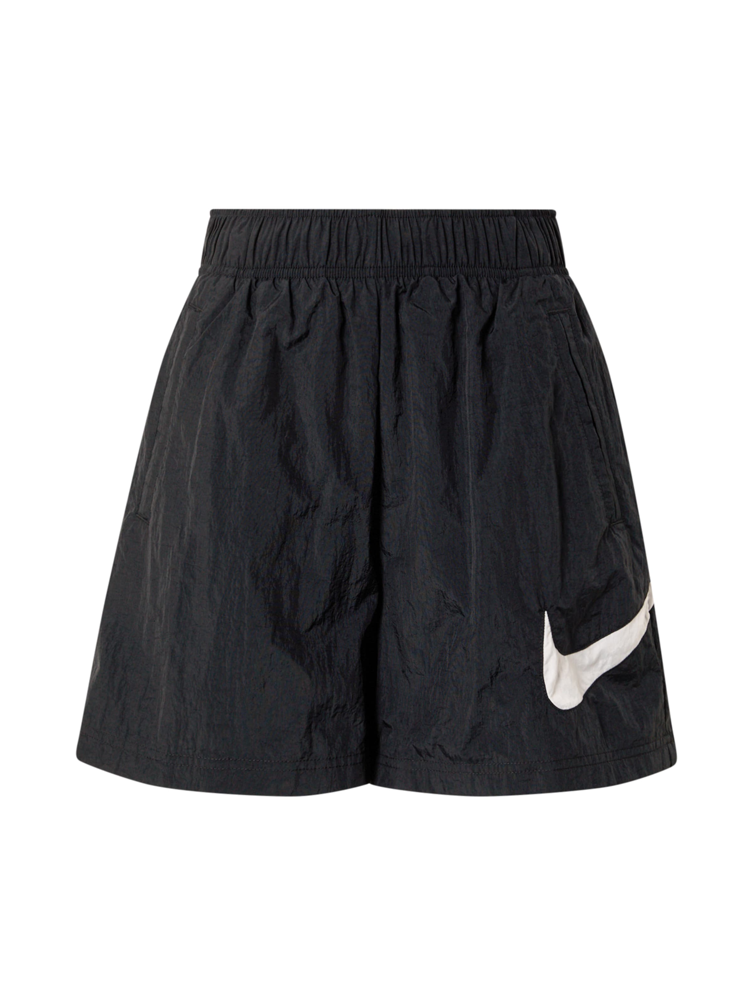 Nike Sportswear Wide leg Trousers in Black: front