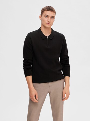 SELECTED HOMME Sweater in Black: front