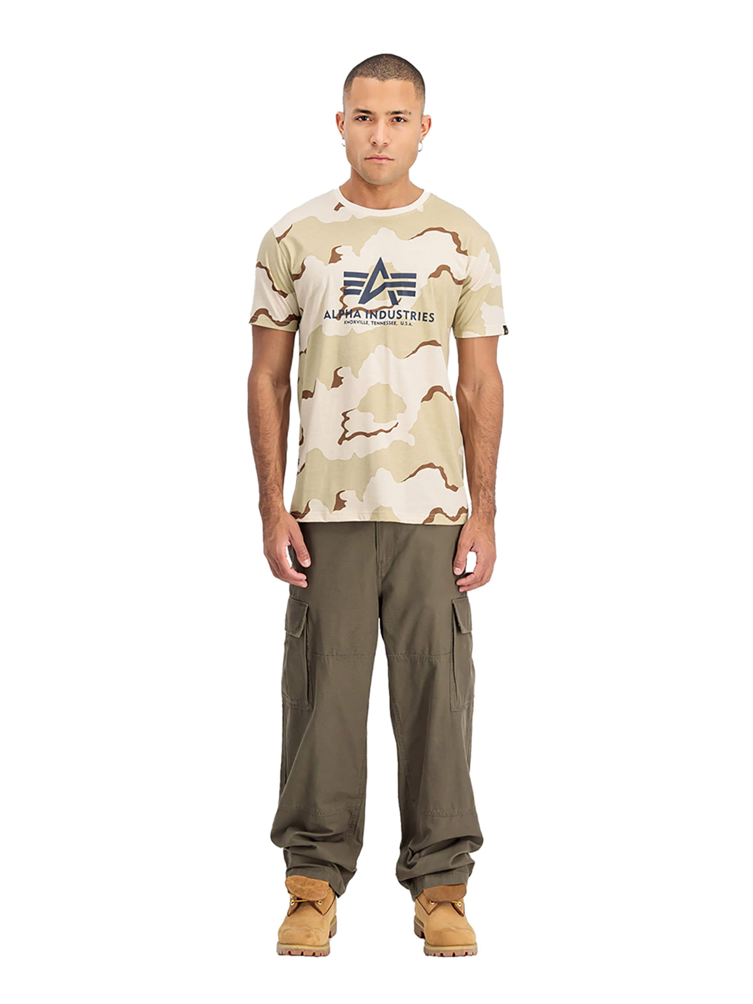 ALPHA INDUSTRIES T-shirt i beige: framsida