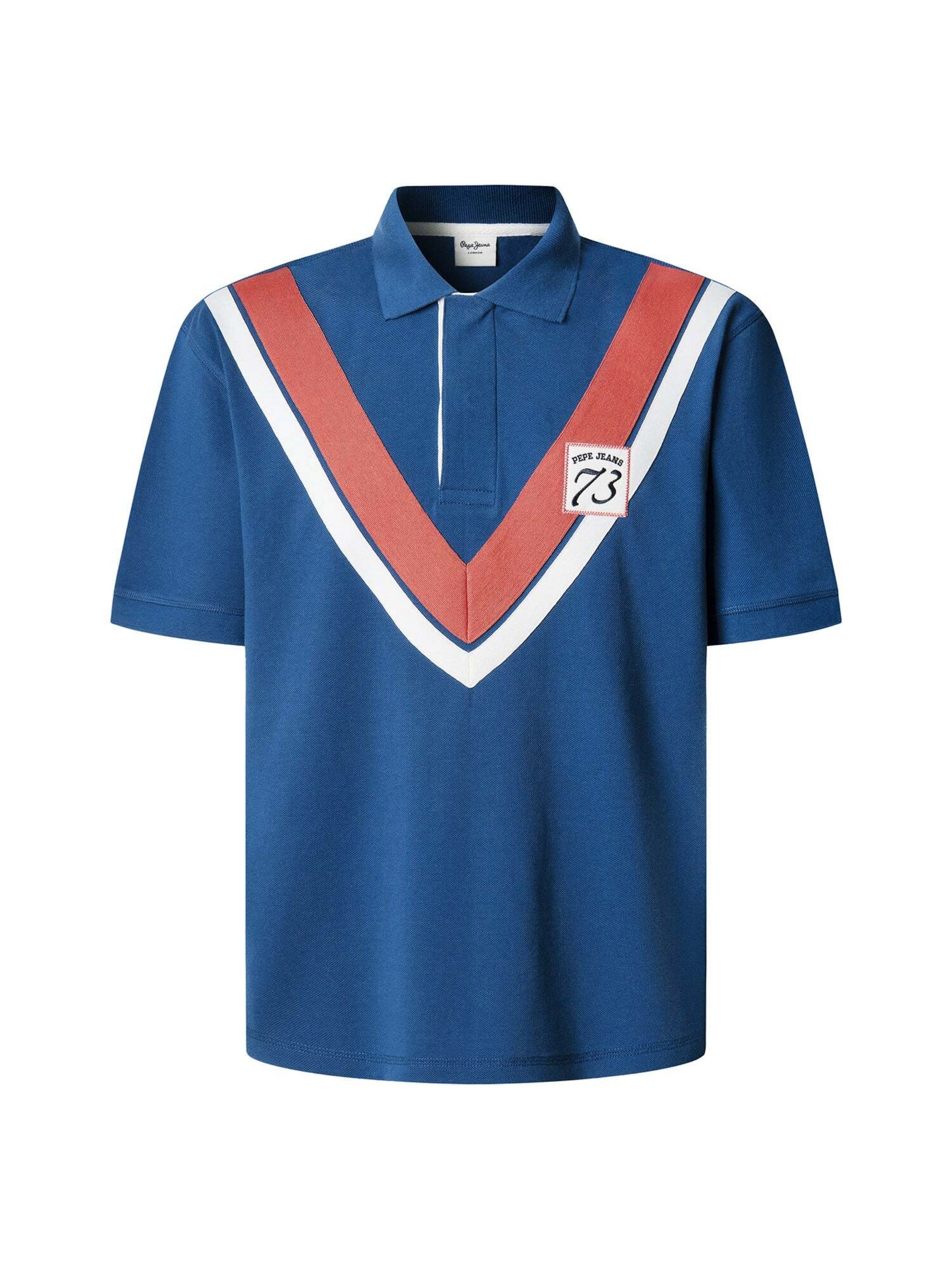 Pepe Jeans Poloshirt 'Malcom' in Blau: Vorderseite