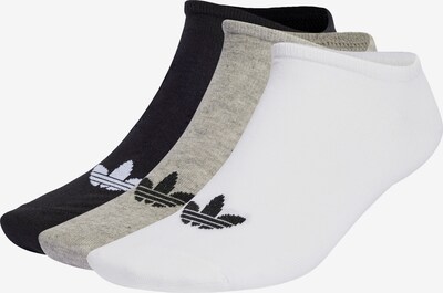 ADIDAS ORIGINALS Κάλτσες 'Trefoil Liner ' σε γκρι / μαύρο / λευκό, Άποψη προϊόντος