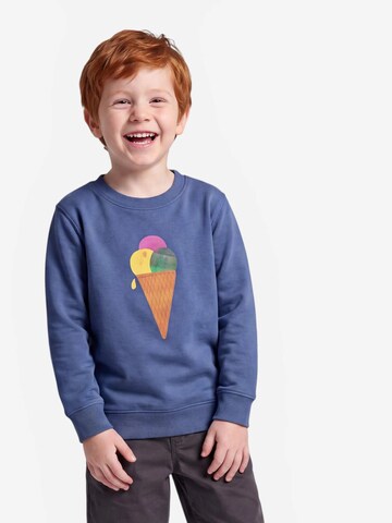 MelaDi Sweater 'Kinder Sweater aus Biobaumwolle - Eiscreme' in Blue