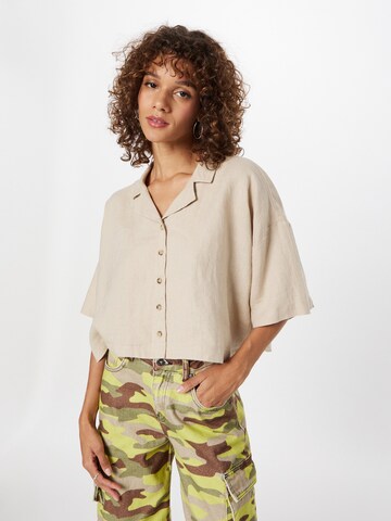 Karo Kauer Bluse i beige: forside