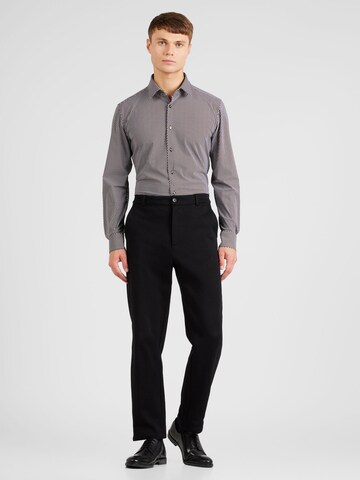 BOSS Black Slim Fit Hemd 'HANK' in Beige