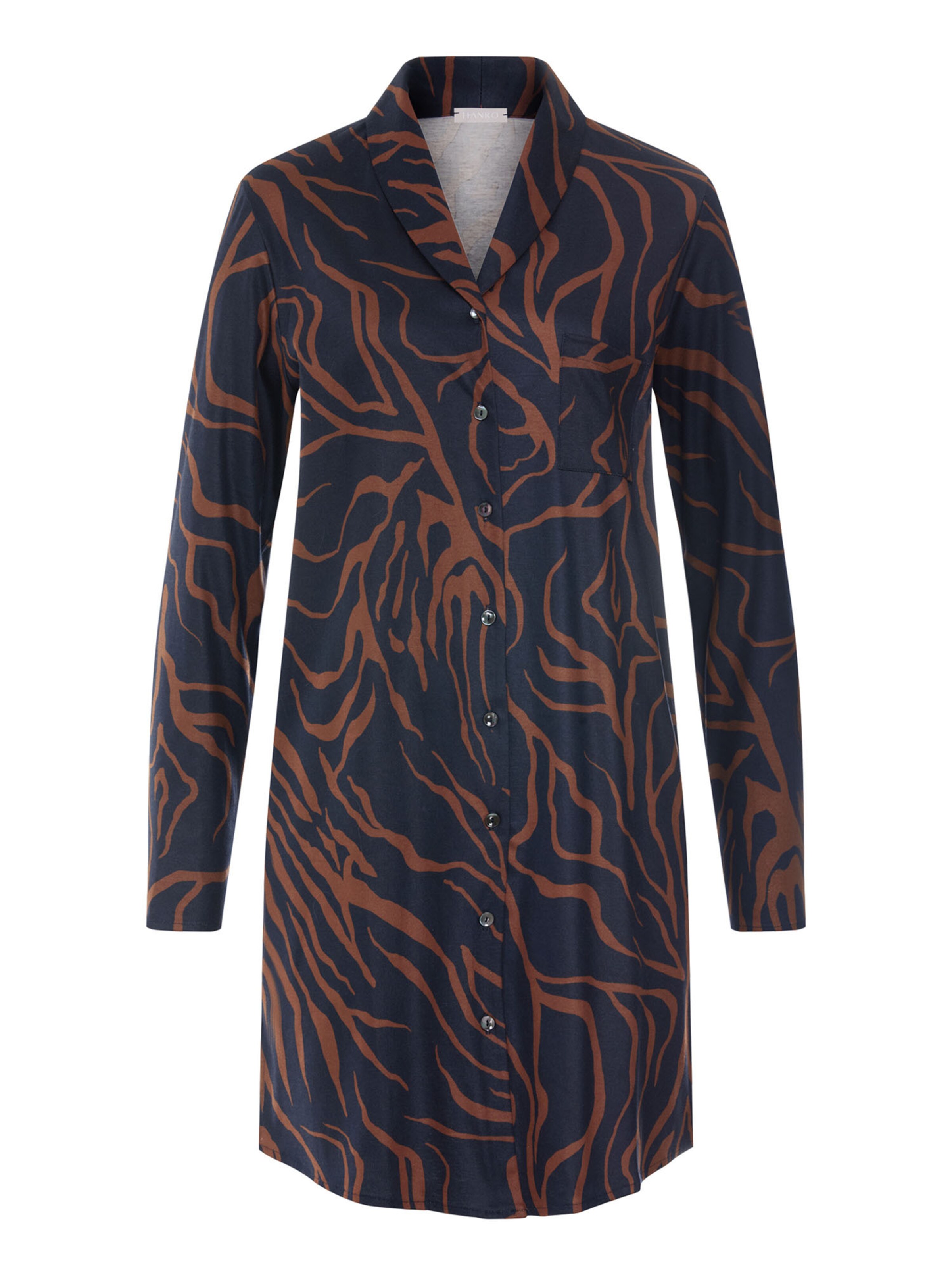 Chemise de nuit ' Loungy Nights ' Hanro en bleu : devant