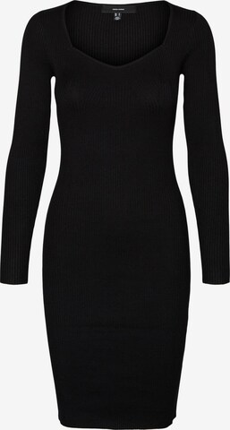 VERO MODA - Vestido de punto 'Willow' en negro: frente