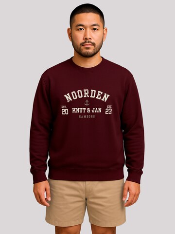 Sweat-shirt 'Knut & Jan Hamburg' F4NT4STIC en rouge : devant