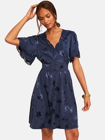 love & roses - Vestido en azul: frente